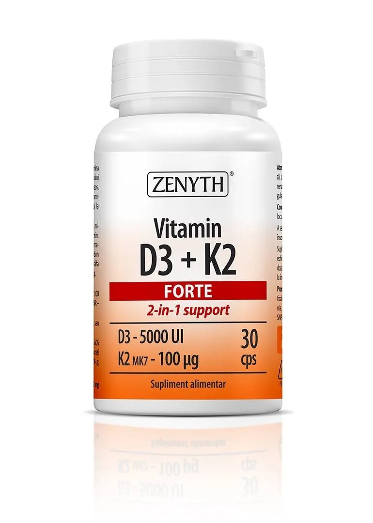 Vitamina D3+K2 Forte 30cps - Zenyth — preț și oferte