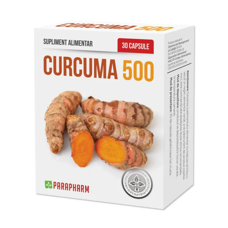 Curcuma 500mg, 30cps - Parapharm Quantum Parapharm — preț și oferte