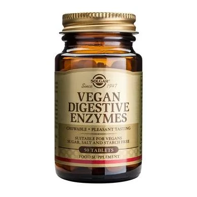 Vegan Digestive Enzymes - Enzime digestive vegane - 50cps - SOLGAR — preț și oferte