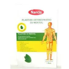 Plasturi antireumatici cu mentol, 12 cm x18 cm, 50 bucati, Narcis — preț și oferte