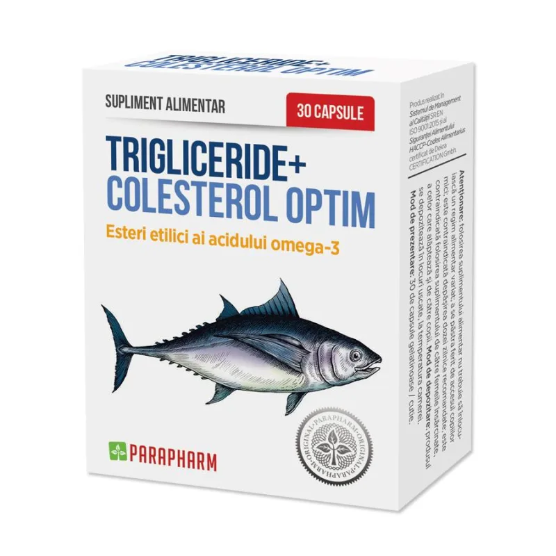Trigliceride Colesterol Optim, 30cps - Parapharm Quantum Parapharm — preț și oferte