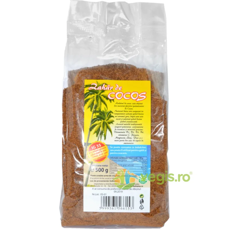 Zahar DE Cocos 500g - HERBAVIT — preț și oferte