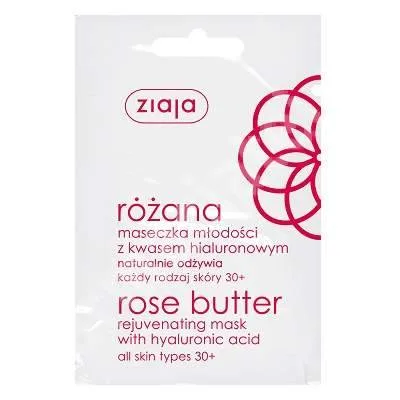 Masca reintinerire cu acid hialuronic 30+, Rose Butter, 7ml, - Ziaja — preț și oferte