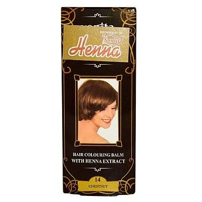 Balsam colorant pentru par nr. 14, nuanta castaniu, 75g - Henna Sonia — preț și oferte