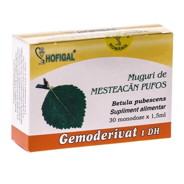 Mesteacan Pufos muguri - gemoderivat 30monodoze - Hofigal — preț și oferte