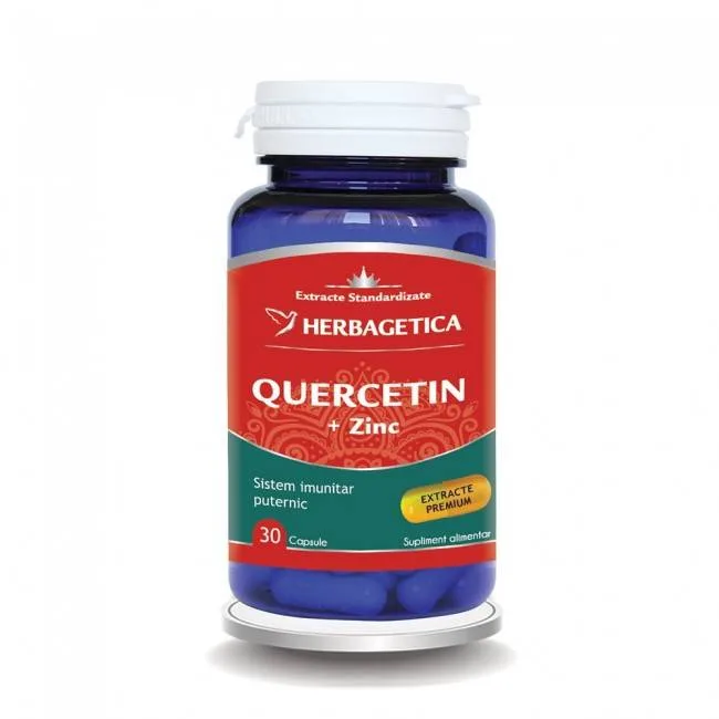 Quercetin Cu Zinc, 30cps - HERBAGETICA — preț și oferte