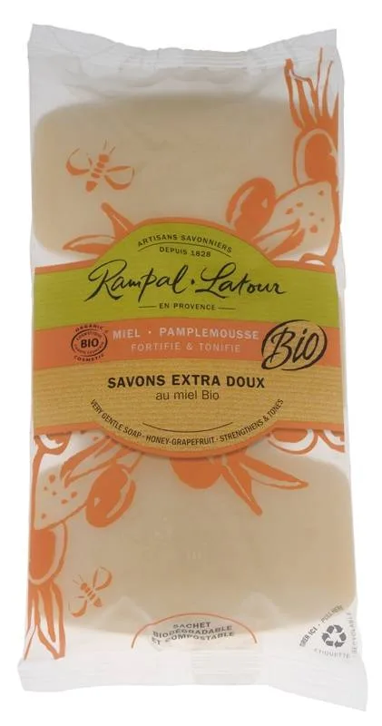 Pachet cu 3 sapunuri cu miere si grapefruit, 450g - Rampal Latour — preț și oferte