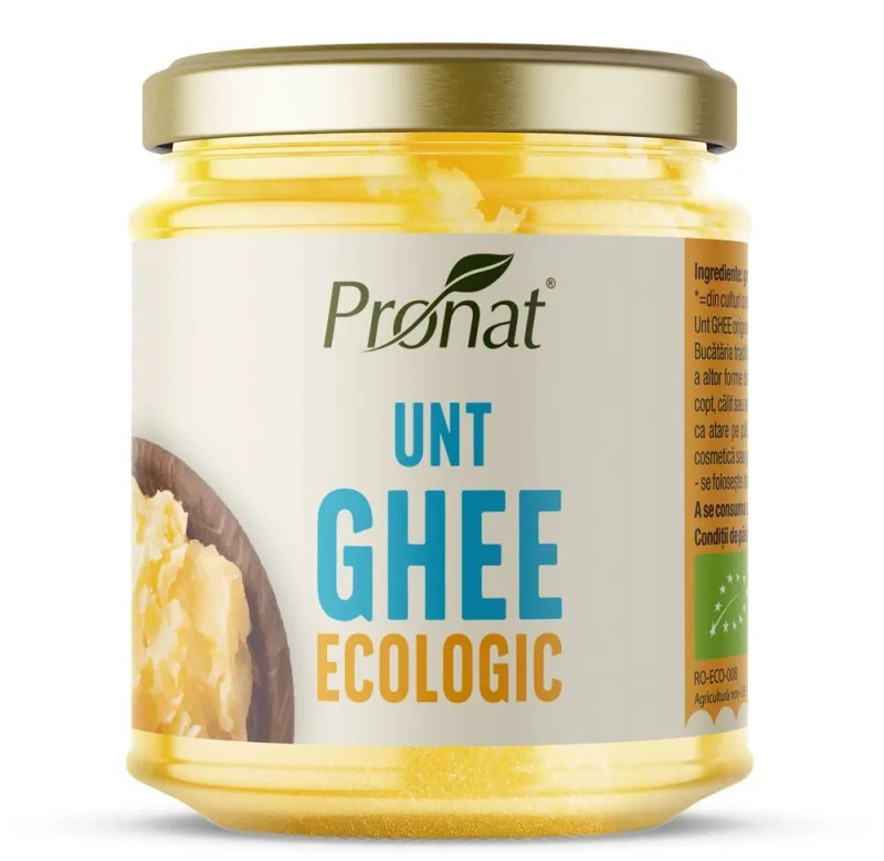 Unt ghee eco-bio, 200ml - 145g Pronat — preț și oferte