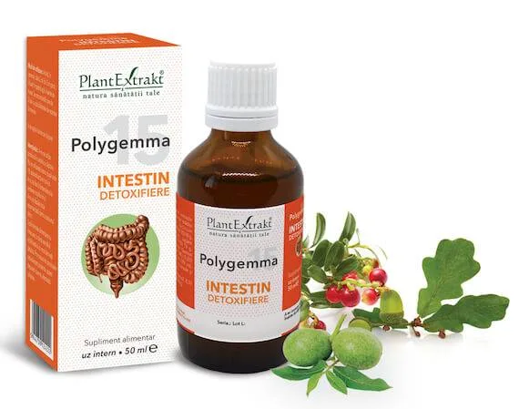 Polygemma 15 - Intestin detoxifiere 50ml Plantextrakt — preț și oferte
