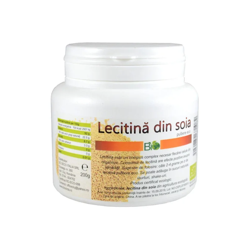 Lecitina de soia pulbere Eco-BIO 200g -Deco Italia — preț și oferte