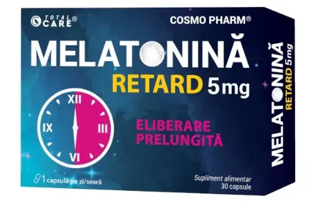 Melatonina retard 5mg, 30cps - Cosmon Pharm COSMO PHARM — preț și oferte