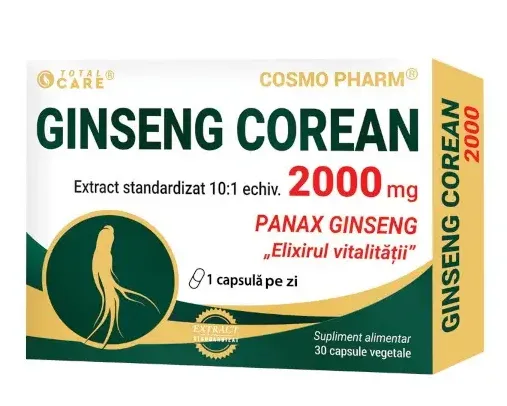 Ginseng Corean 2000mg , 30cps - Cosmo Pharm — preț și oferte