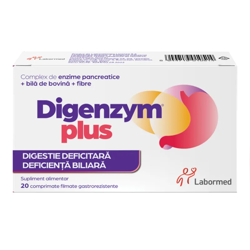 Digenzym plus, 20 comprimate filmate, Labormed LABORMED PHARMA — preț și oferte
