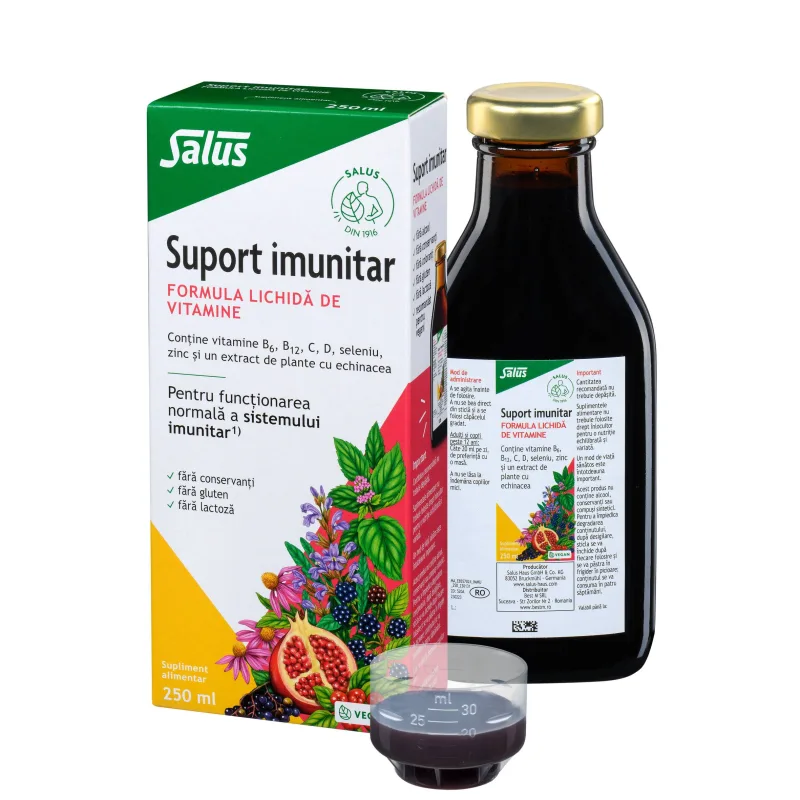 Floradix - Suport imunitar, formula lichida de vitamine, 250 ml, Salus Haus — preț și oferte