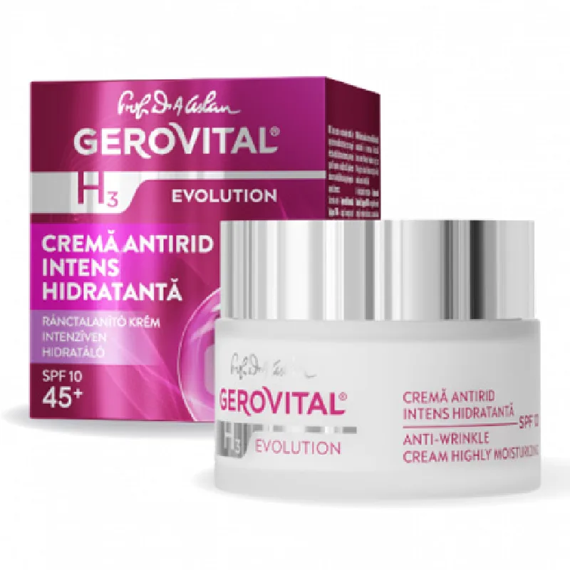 Crema anti-age intens restructuranta 45+ H3 Evolution, 50 ml, Gerovital FARMEC — preț și oferte