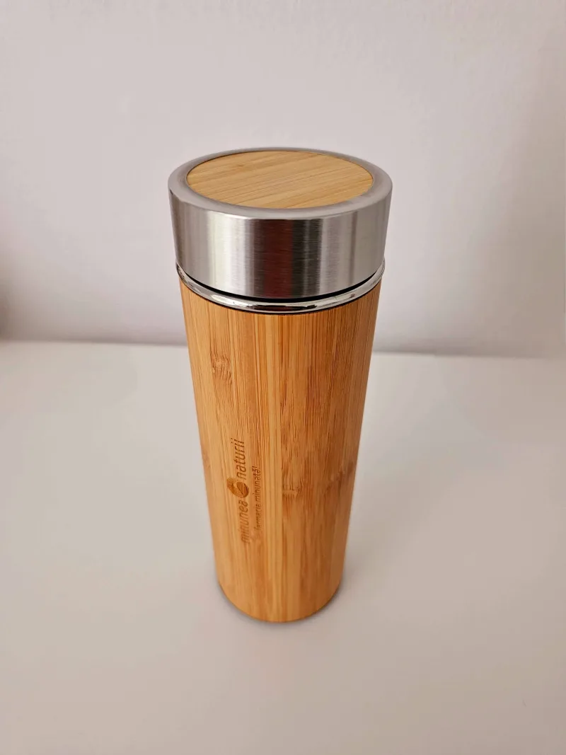 Termos din bambus pentru ceai, 500ml, imprimat - Minunea Naturii — preț și oferte