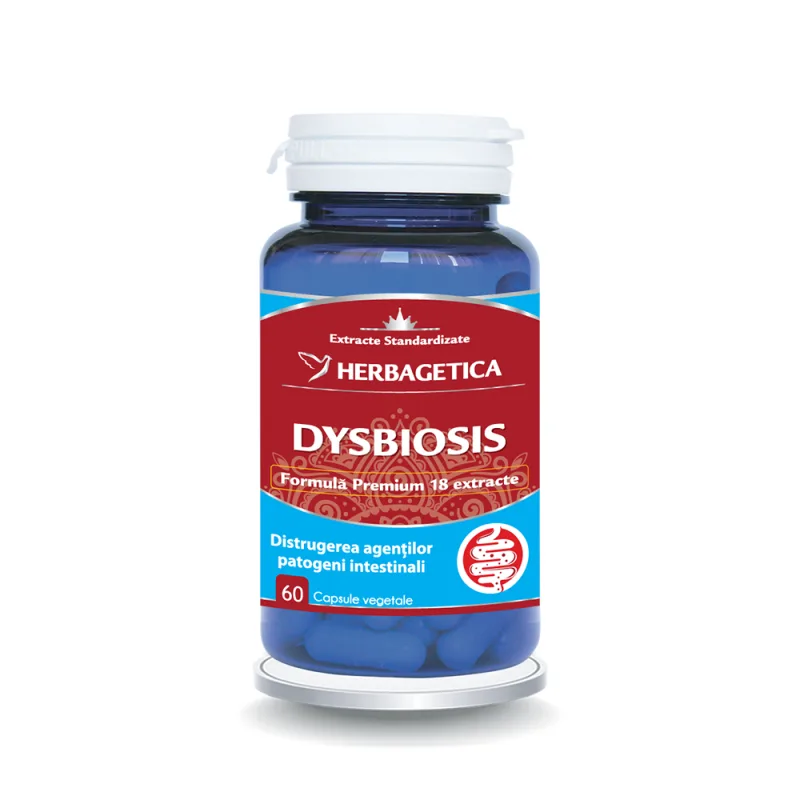 DYSBIOSIS, impotriva patogenilor intestinali, 60 capsule, Herbagetica — preț și oferte