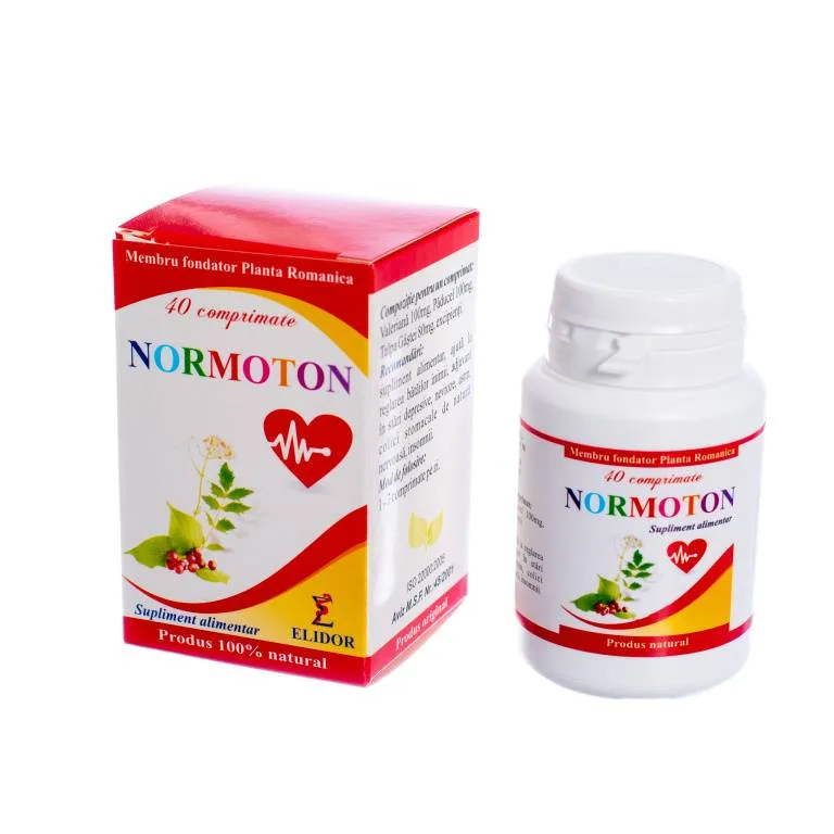 Normoton - reglator de ritm cardiac, 40 comprimate, Pontica - Elidor — preț și oferte