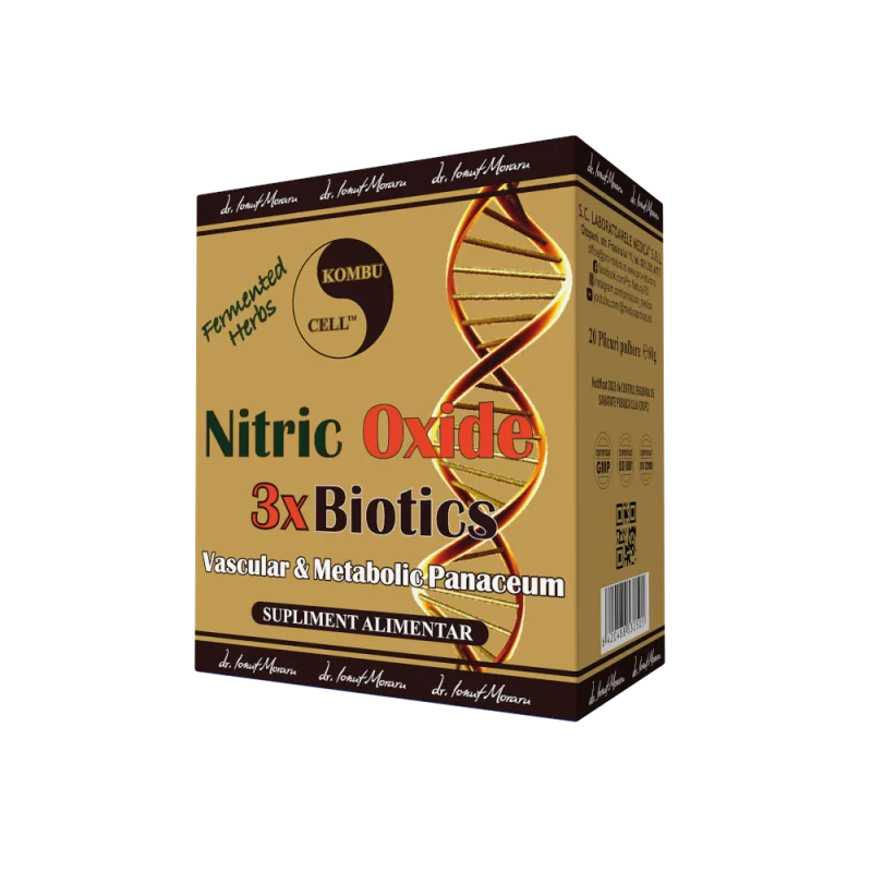 Nitric Oxide 3xBiotics, sustine sanatatea vasculara, 30 plicuri, Medica - Pro Natura — preț și oferte