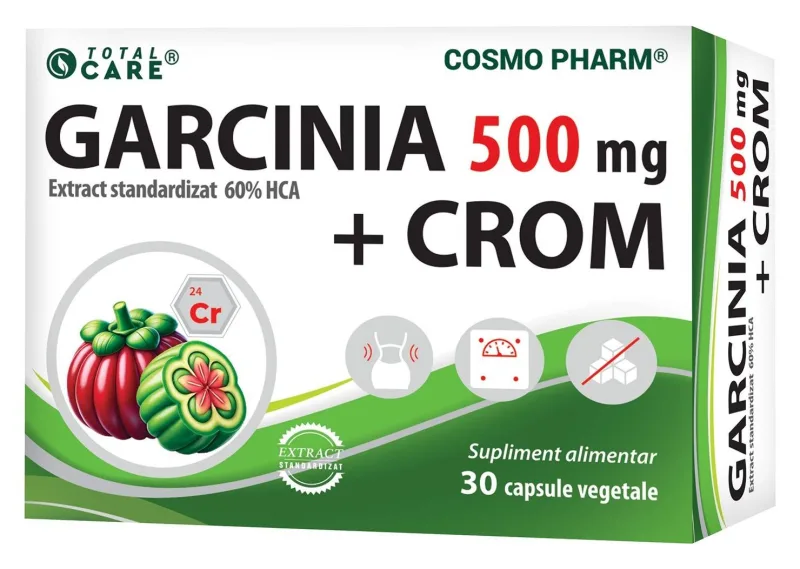 GARCINIA 500 mg + CROM 30 capsule, Cosmo Pharm — preț și oferte