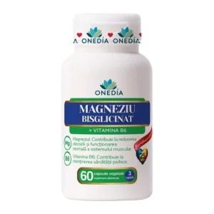 Magneziu Bisglicinat + Vitamina B6, 60 capsule, Onedia