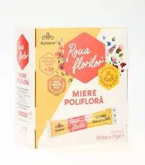 Miere poliflora, 50 plicuri x 15 g, Apidava