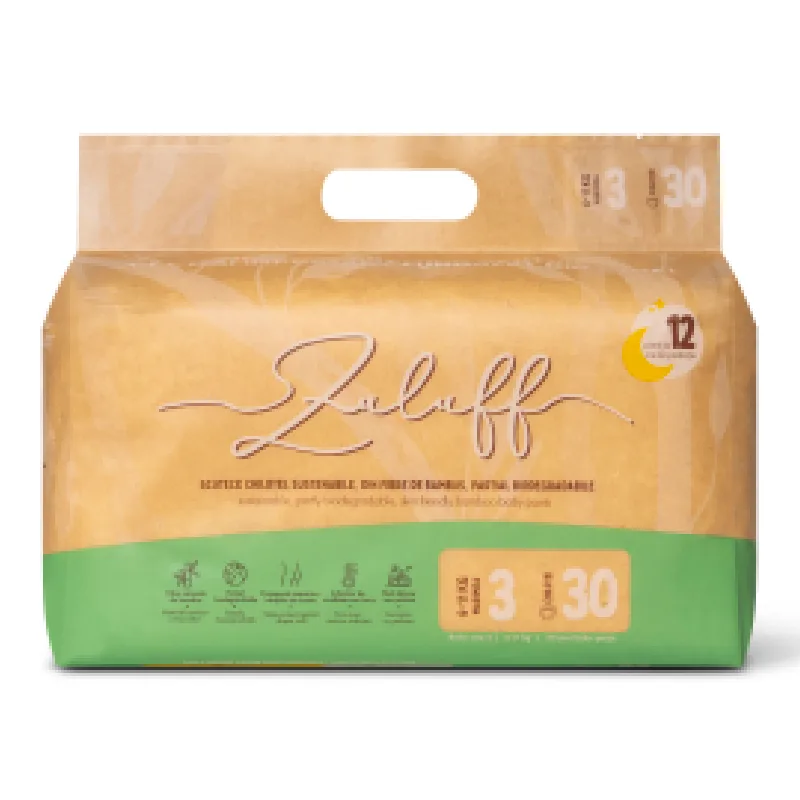 Scutece chilotel de unica folosinta din bambus, Nr. 3, 6-11 kg, 30 bucati, Zuluff — preț și oferte