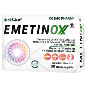 EMETINOX - greata, varsaturi, rau de miscare - 30 capsule, Cosmo Pharm