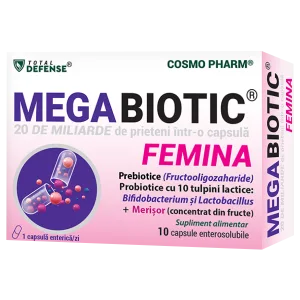 MEGA BIOTIC FEMINA - probiotic complex femei x 10 capsule, Cosmo Pharm