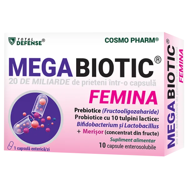 MEGA BIOTIC FEMINA - probiotic complex femei x 10 capsule, Cosmo Pharm — preț și oferte