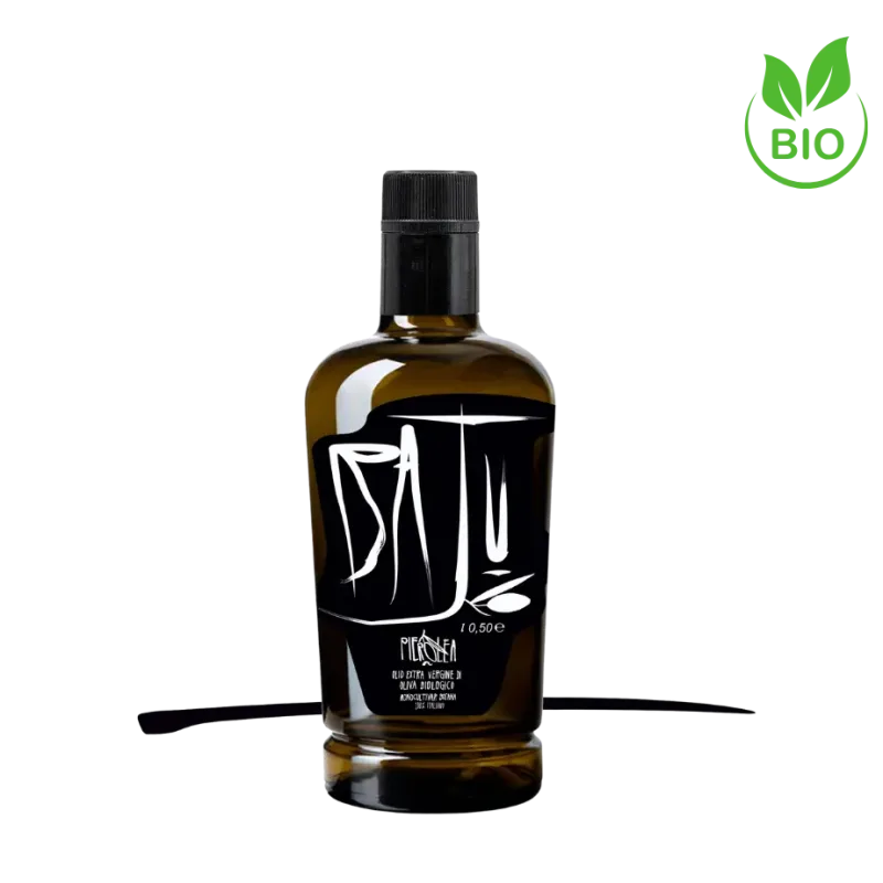 Ulei de masline italian presat la rece, premium, din Sardinia „BAJU” - eco-bio - 500ml - Pier.Olea Pier.Olea - ulei masline Sardinia — preț și oferte