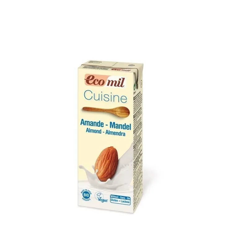 Smantana vegetala de migdale natur - eco-bio 200ml - Ecomil — preț și oferte