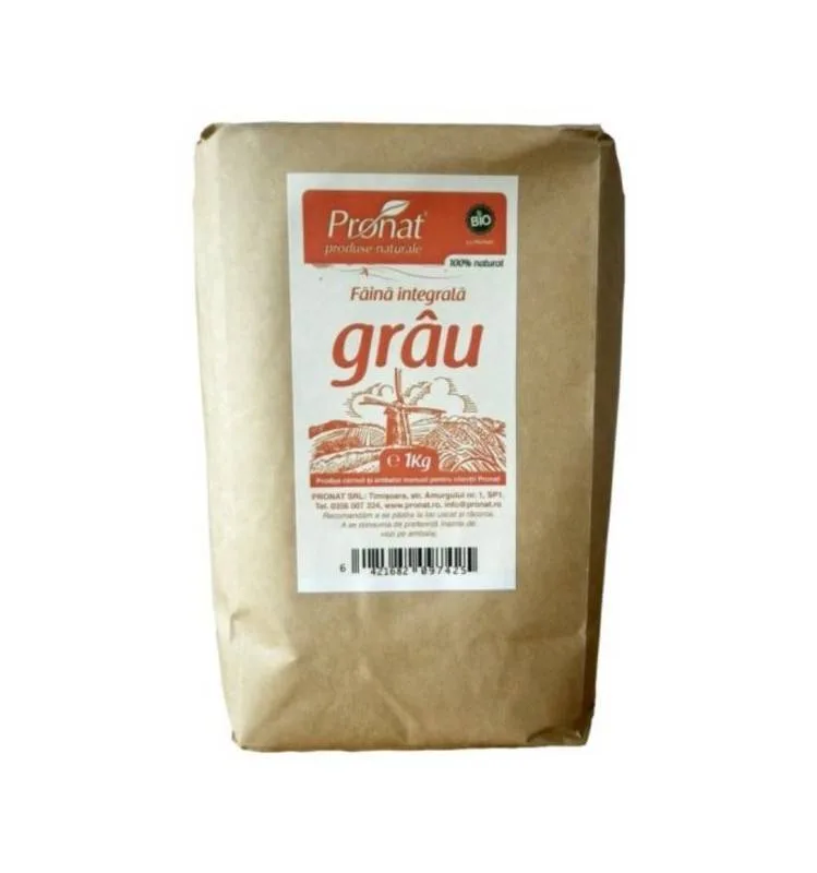 Faina integrala de grau - eco-bio 1kg- Pronat — preț și oferte
