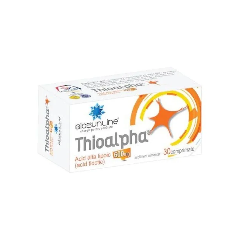 Thioalpha 600 mg, 30 comprimate, Helcor HELCOR BAIA MARE — preț și oferte