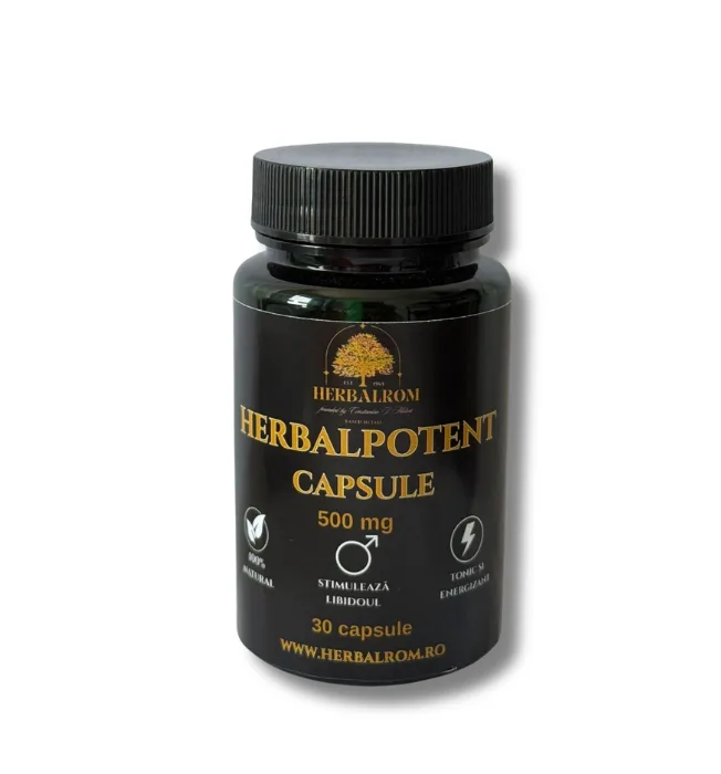 Herbalpotent 500 mg - 30 capsule vegetale — preț și oferte