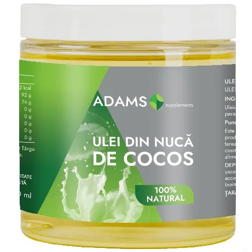 Ulei din nuca de Cocos 250ml, Adams Supplements — preț și oferte
