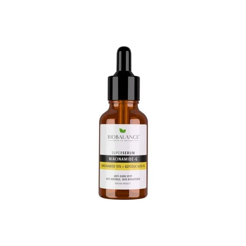 Super Serum NIACINAMIDE-G Niacinamide 15% + Acid glicolic 5%, 30ml, Bio Balance — preț și oferte