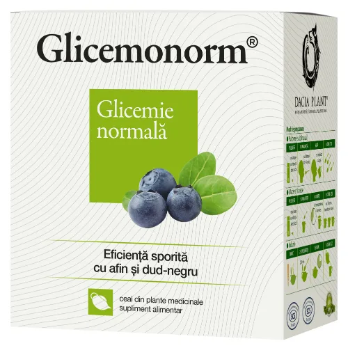 Ceai Glicenorm, 50g, Dacia Plant — preț și oferte