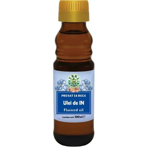 Ulei Seminte In, presat la rece, 100ml, HerbalSana — preț și oferte