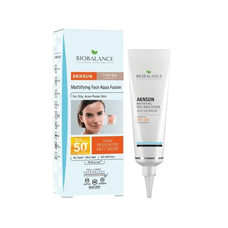 Bio Balance Crema solara, matifianta, ten acneic si gras, Medium, SPF 50+, 40ml — preț și oferte