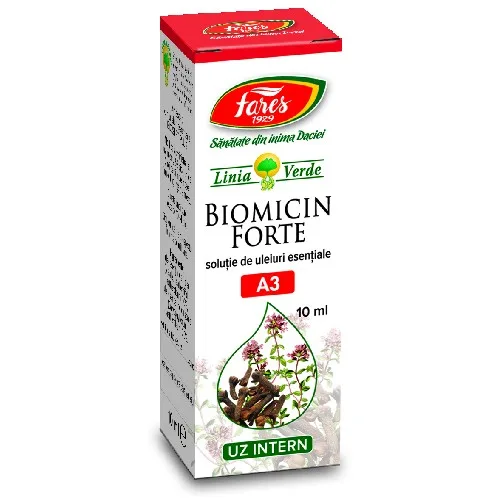 Biomicin Forte (Solutie de Uleiuri Esentiale), 10ml, Fares — preț și oferte