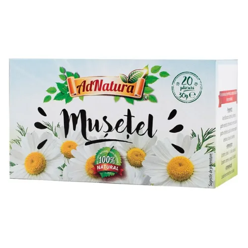 Ceai Musetel, 25dz, AdNatura — preț și oferte