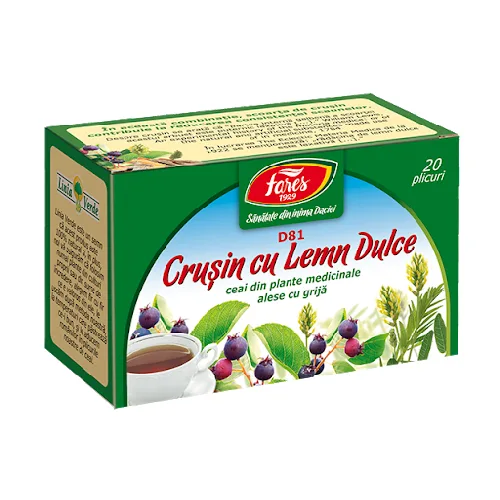 Ceai Crusin si Lemn Dulce, 20dz, Fares — preț și oferte