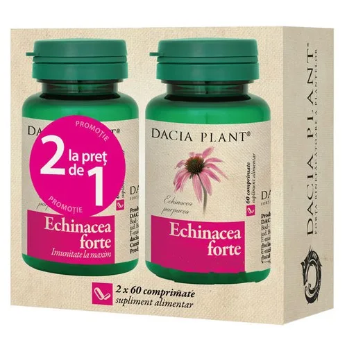 Echinacea Forte 60cpr 1+1 GRATIS Dacia Plant — preț și oferte