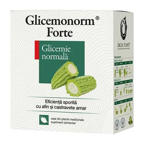 Ceai Glicemonorm Forte 50gr Dacia Plant — preț și oferte