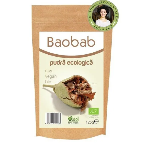 Baobab Pulbere Raw Bio 125gr Obio — preț și oferte
