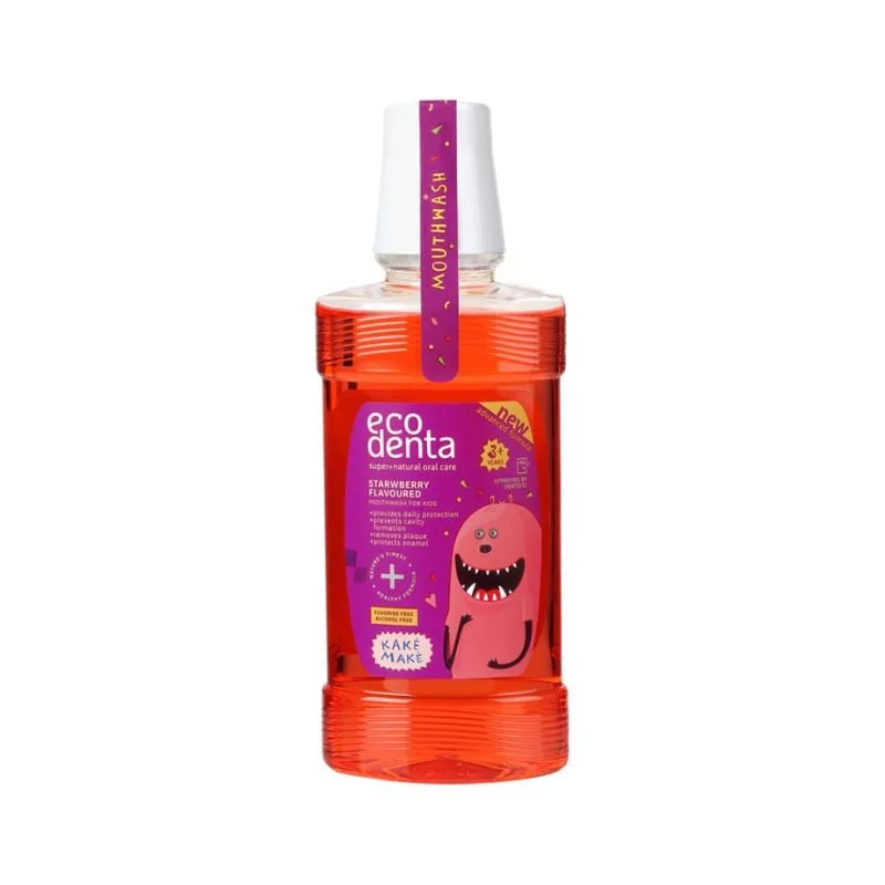 Ecodenta Apa de gura copii - capsuni, 250ml — preț și oferte