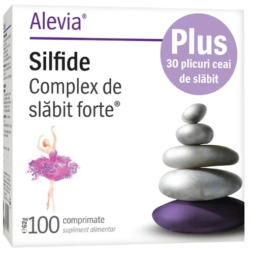 Silfide Complex de slăbit forte 100 cps + Ceai de slăbit 30 plicuri, Alevia — preț și oferte