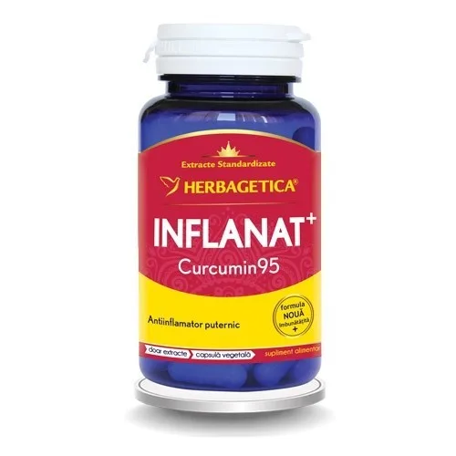 Inflanat Curcumin 95 60cps Herbagetica — preț și oferte