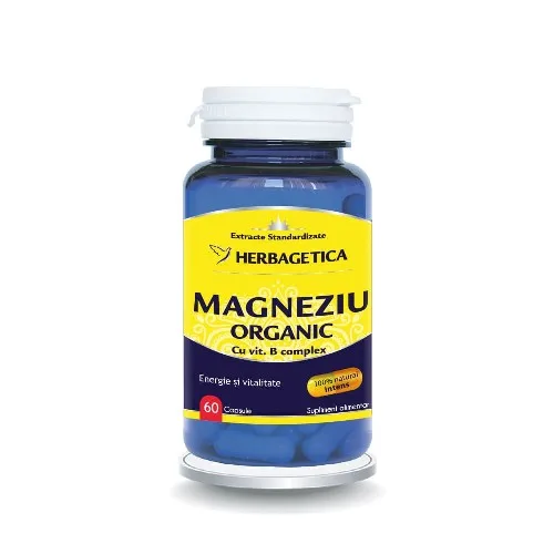Magneziu Organic 60cps Herbagetica — preț și oferte